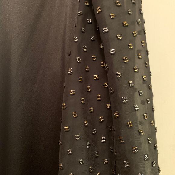 Betsey Johnson Plus Size Illusion Sleeve Dress 16W New Years Little Black Dress - Picture 7 of 10